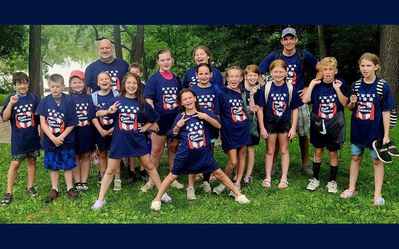 Children at D.A.R.E. summer camps hosted by the Bellefontaine Police Department 