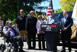 The threat followed them home. Target campaigns put officers' home addresses on social media. Photos of spouses appeared online. Pictures of children spread across digital platforms. Federal leaders stood in Midland Park to confront this dangerous trend. 