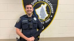 Piscataway police officer Devin Hinchcliffe helped save the driver’s life.