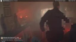 Bodycam footage showing Mishawaka, Indiana police during the fire.