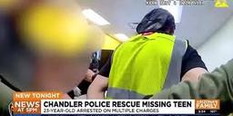 Chandler Police Department officers conducting missing child rescue operation